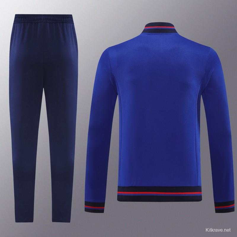 25/26 Olympique lyonnais/Lyon Blue Full Zipper Jacket+Long Pants