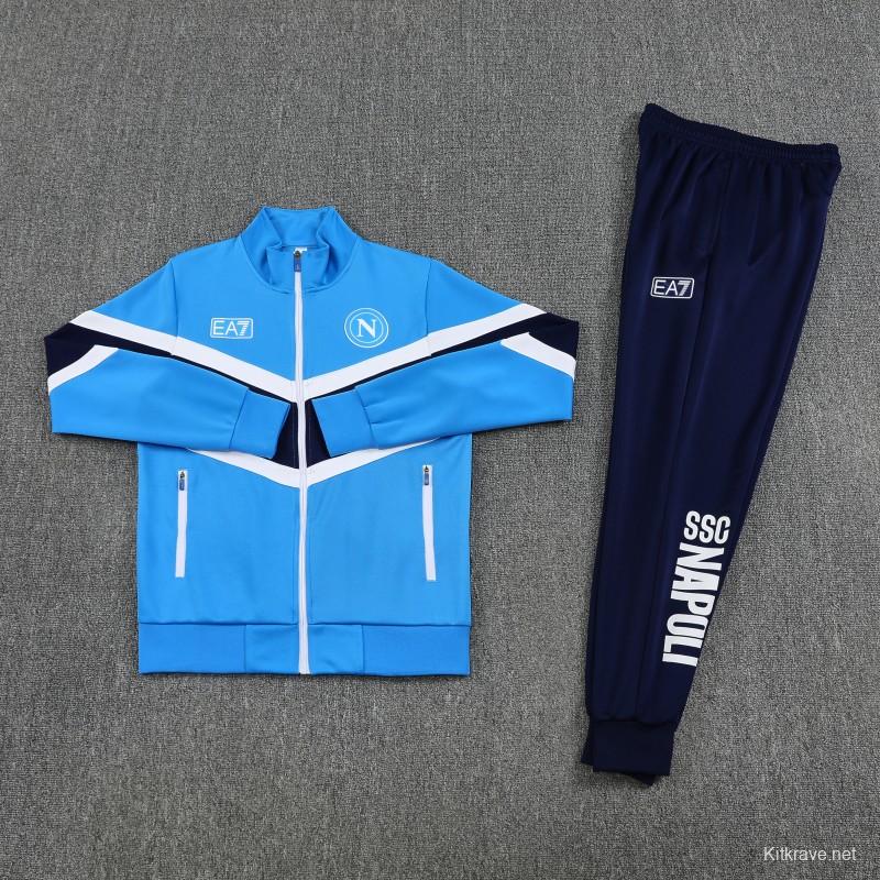 25/26 Napoli Blue/Black Full Zipper Jacket+Long Pants