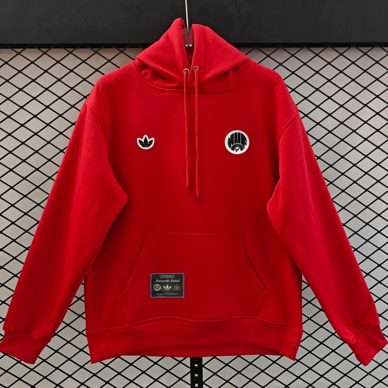 25/26 Adidas x Newcastle United Retro Embroidered Logo Hoodie 9 Colors