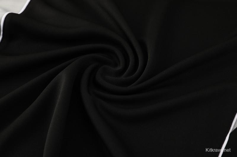 25/26  Adidas Black Full zipper Jacket Tracksuit+ long pants