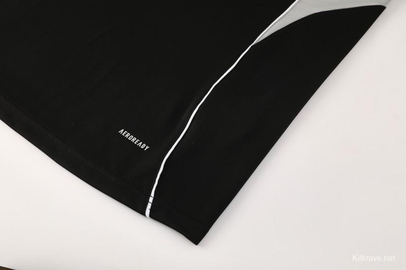 25/26  Adidas Black Full zipper Jacket Tracksuit+ long pants