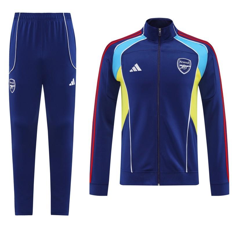 25/26 Arsenal FC Royal Blue Full zipper Jacket Tracksuit+ long pants