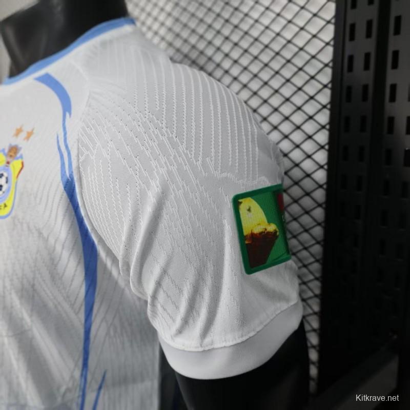 Player Version 2026 DR Congo Third White Blue Geometric Jersey