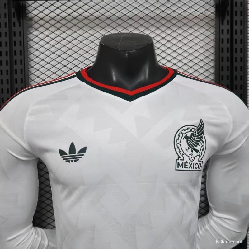 Player Version 2026 Mexico Away White Long Sleeve Jersey