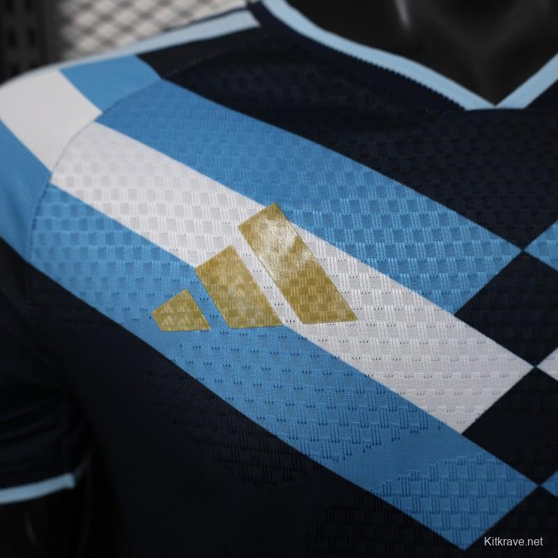 2026 Player Version  Argentina  Away Navy Blue Jersey