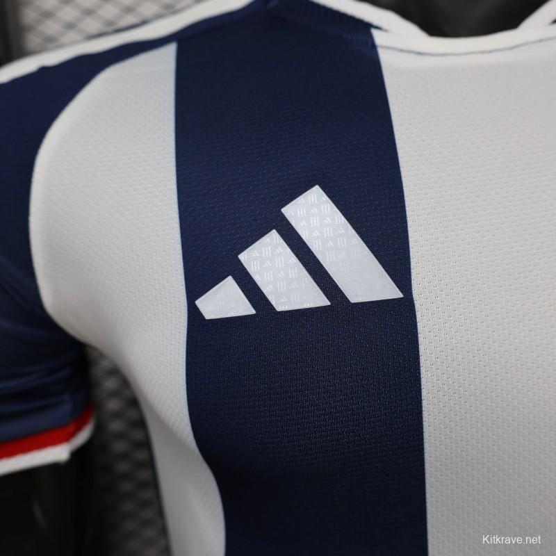 Player Version 2027 Scotland Away White/Navy Vertical Stripes Jersey