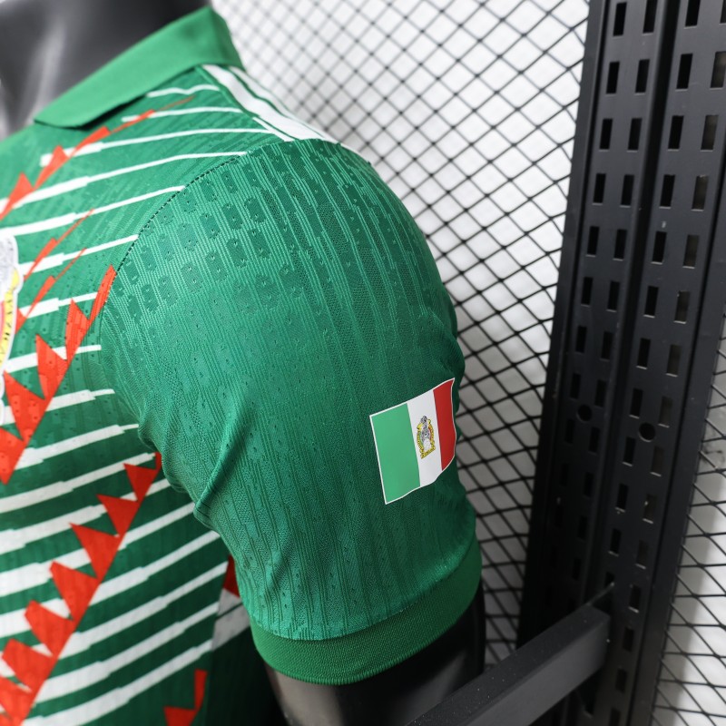 Player Version 2027 Mexico Home Green with Diagonal Graphic Jersey