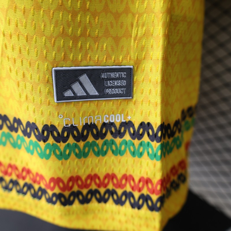Player Version 2027 Jamaica Home Yellow with Reggae Stripe Jersey