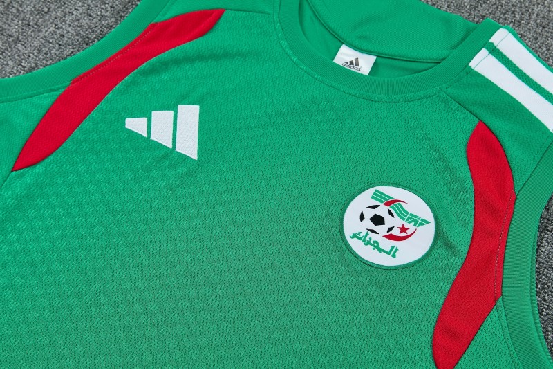 26/27  Algeria Green Sleeveless Training Vest +Shorts Set