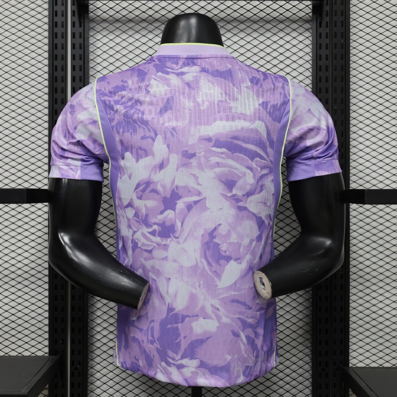 Player Version 2027 South Korea Away Purple Floral Jersey