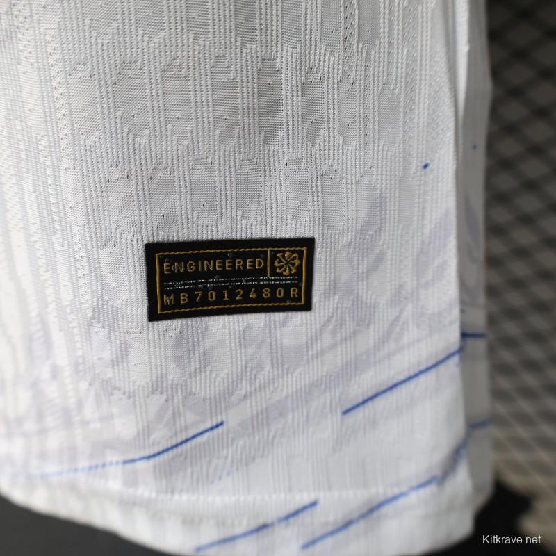 Player Version 2026 France Away White with Red & Blue Chevron Stripe Special Edition Jersey