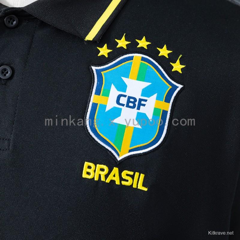 2026 Brazil Polo Black Jersey