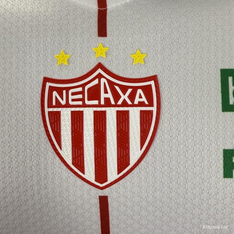 Player Version 25/26 Club Necaxa White with Red Pinstripe Jersey