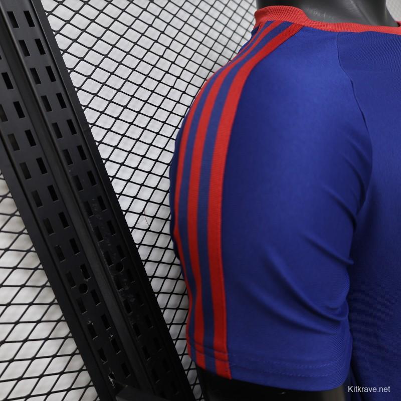 Player Version 26/27 Newcastle United Blue 1990 Vintage Remake  Short Sleeve Away Jersey