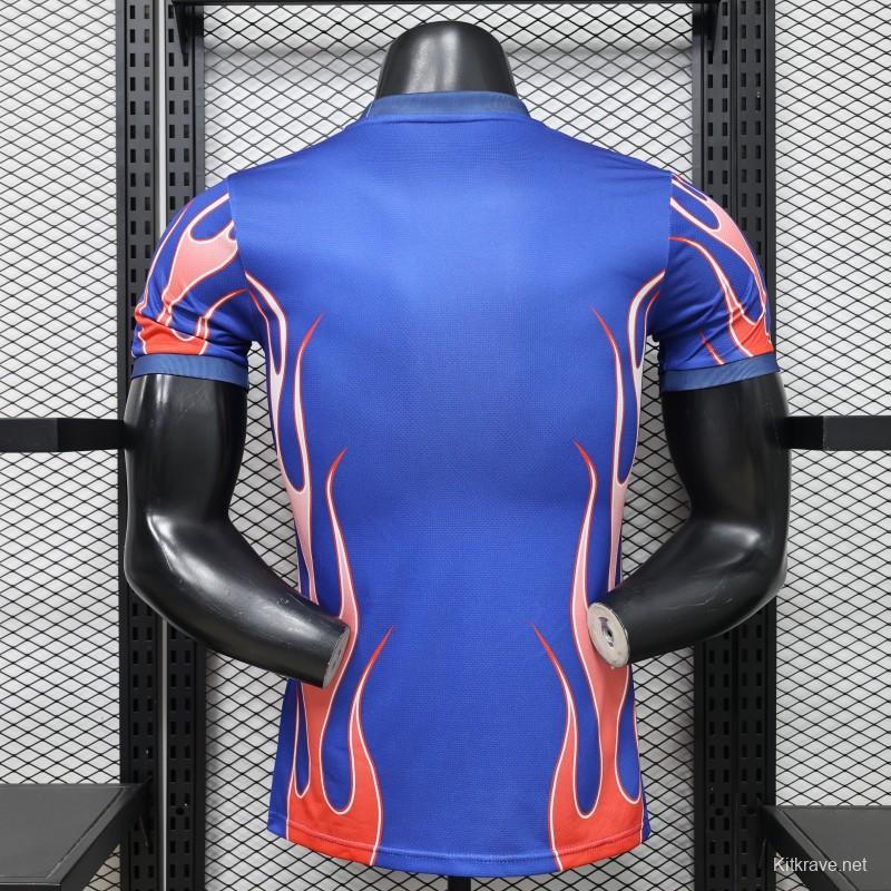 Player Version 2026 Japan Blue with Red Flame Graphic Home Special Edition Jersey