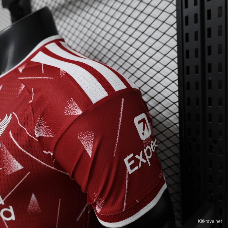 Player Version 26/27 Liverpool Red with Geometric Shatter Pattern Home Special Edition Jersey