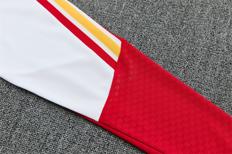 26/27 Spain Away White Half Zipper Jacket Tracksuit + Long Pants