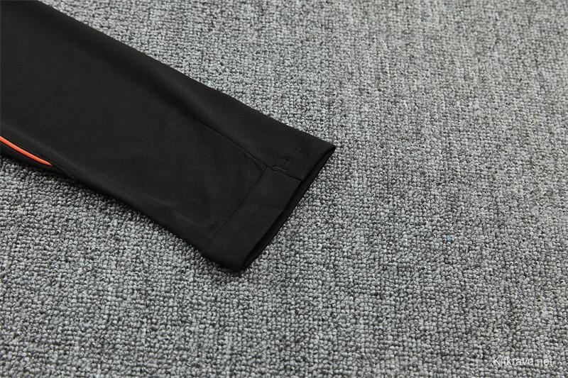 2026 Netherlands Black & Orange  Half Zipper Jacket Tracksuit + Long Pants