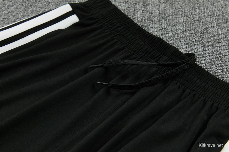 2026 Spain Black & White Half Zipper Jacket Tracksuit + Long Pants