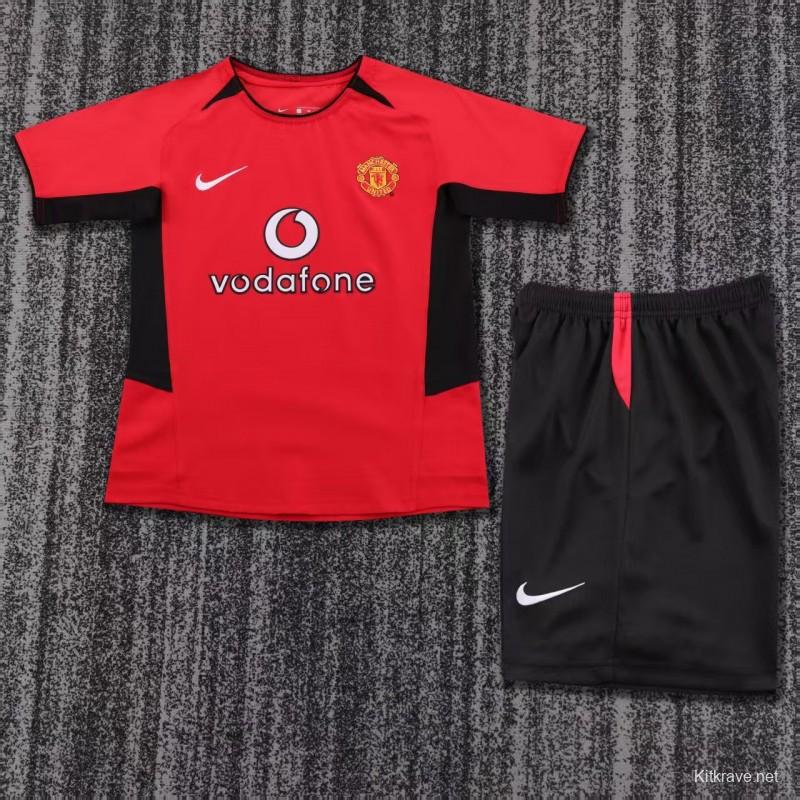 Retro Kids 02/04 Manchester United Home Jersey