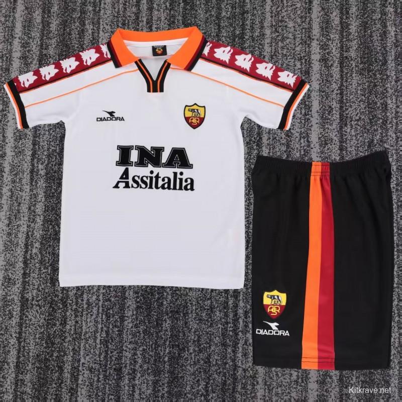 Retro 98/99 Kids Roma Away Jersey