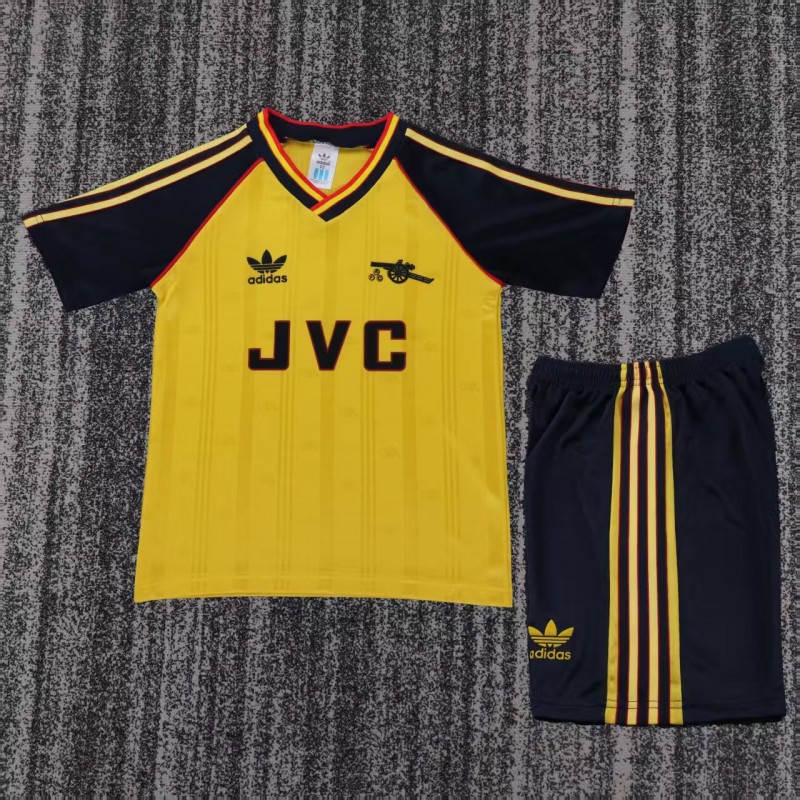 Retro Kids 88/90 Arsenal Yellow Away Jersey