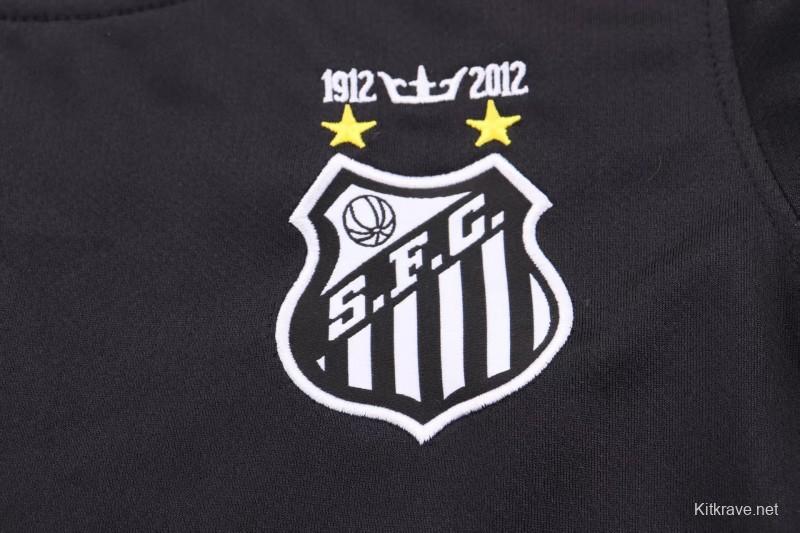Retro Kids 12/13  Santos Black Jersey