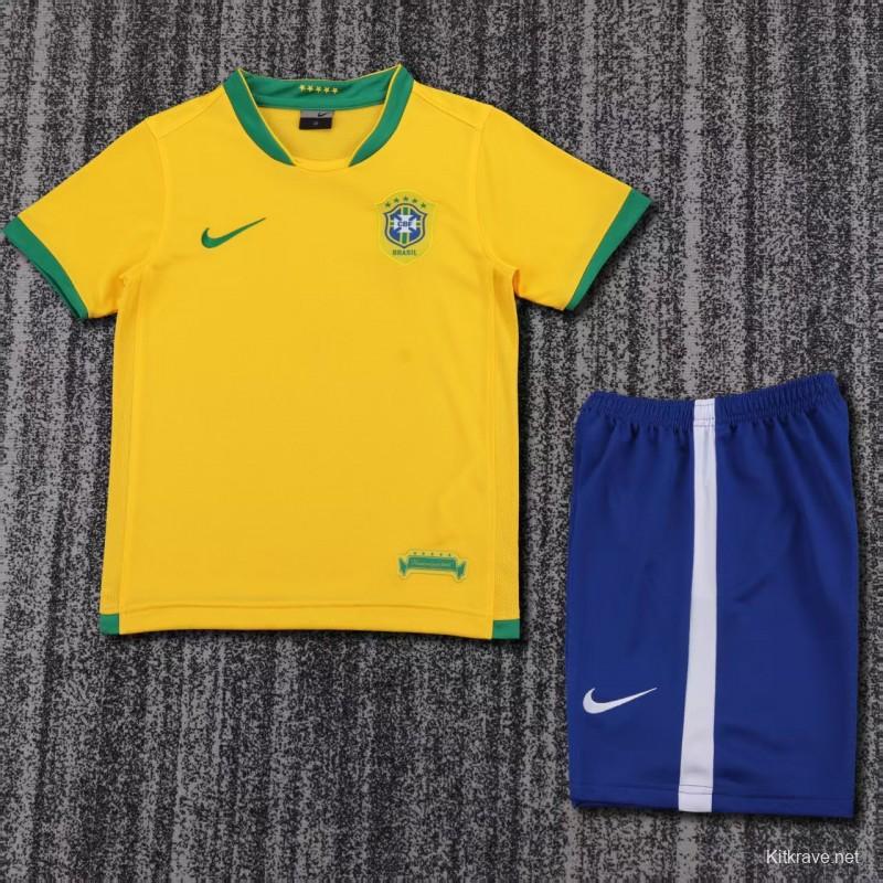Retro Kids 2006 Brazil Home Jersey
