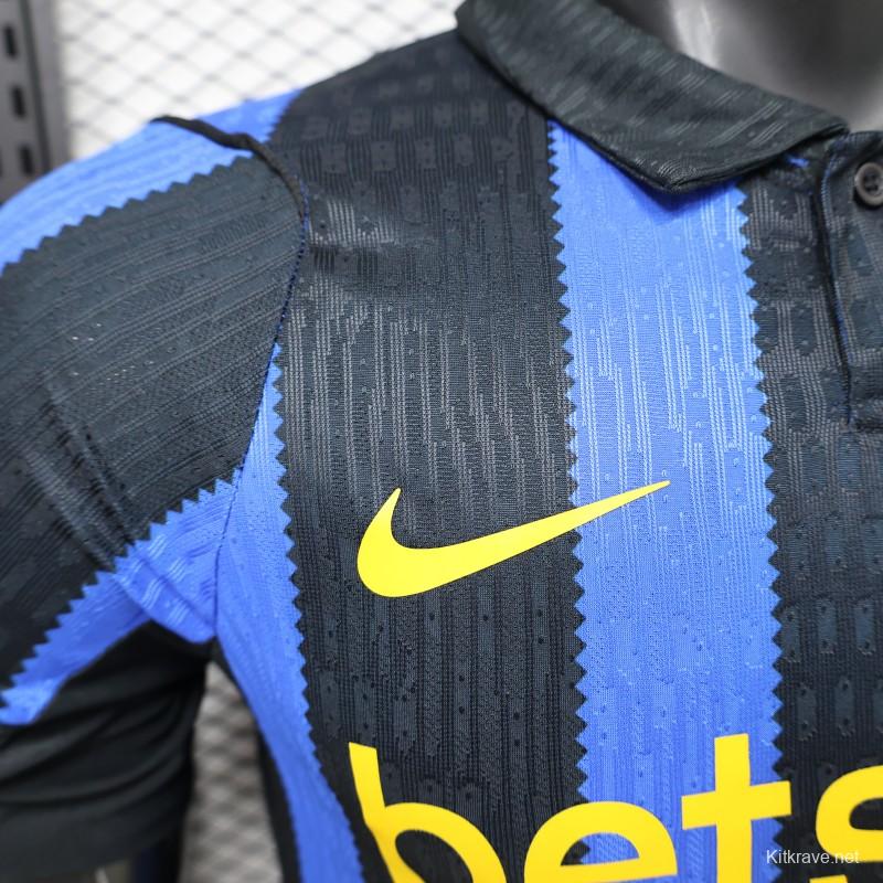Player Version 26/27 Inter Milan Home Black & Blue  Stripe Jersey