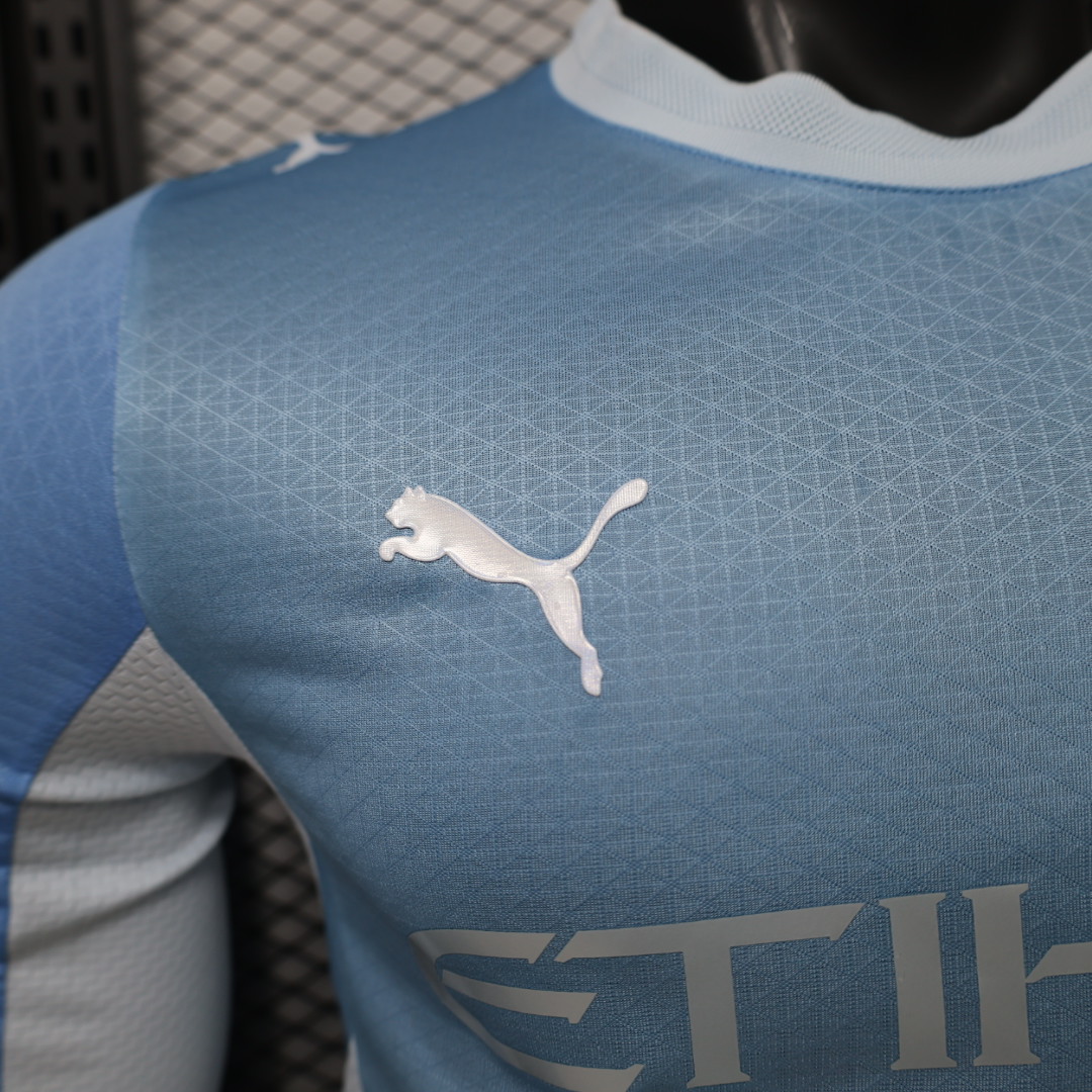 Player Version 26/27 Manchester City Sky Blue with White  Long Sleeve Jersey