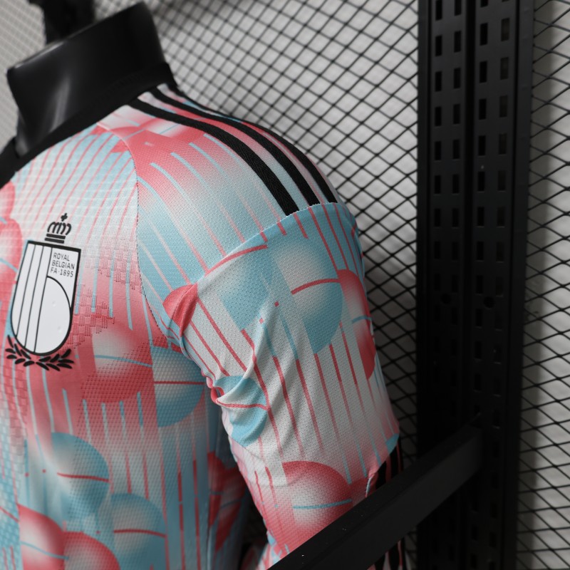 Player Version 26/27 Belgium Frozen Blue & Pink  Away Long Sleeve Jersey