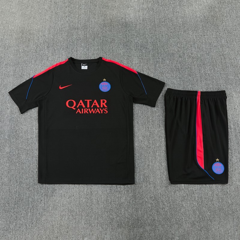 26/27 Pairs Black Short Sleeve+Soccer Shorts