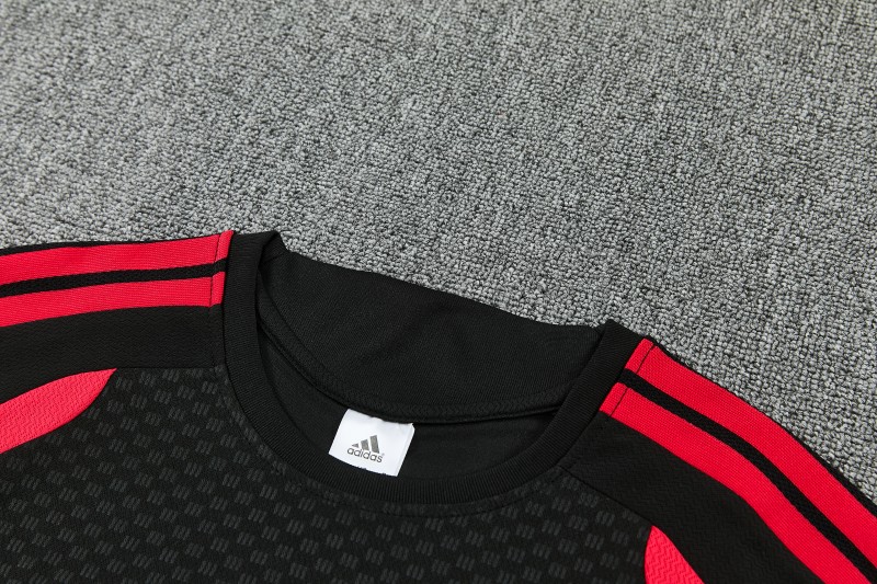 26/27 Manchester United Black &Red Short Sleeve+Soccer Shorts