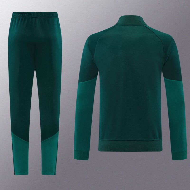 26/27 Real Madrid 02 Dark Green Full Zipper Jacket + Long Pants