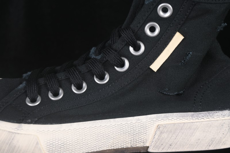 Balenciaga Paris Low Distressed High-Top Lace-Up Fashion Sneakers - W3RCL1095