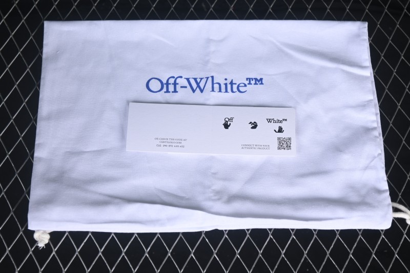 Off-White Out Of Office Low-Top Casual Sneakers in White with Orange Arrow - AJD4
