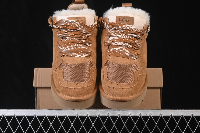 UGG Classic Ultra Mini Mel Two-Tone Lace-Up Low-Top Casual Shoes - 1144032 CHE