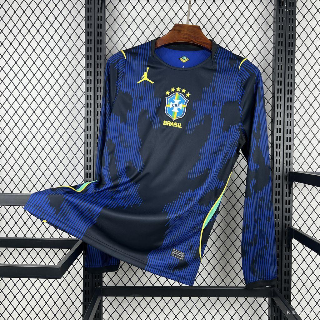2026 Mens Brazil World Cup Away Long Sleeve Jersey