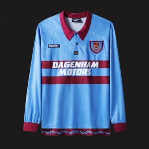 Retro 95/97 West Ham United Long Sleeve Away Blue Jersey