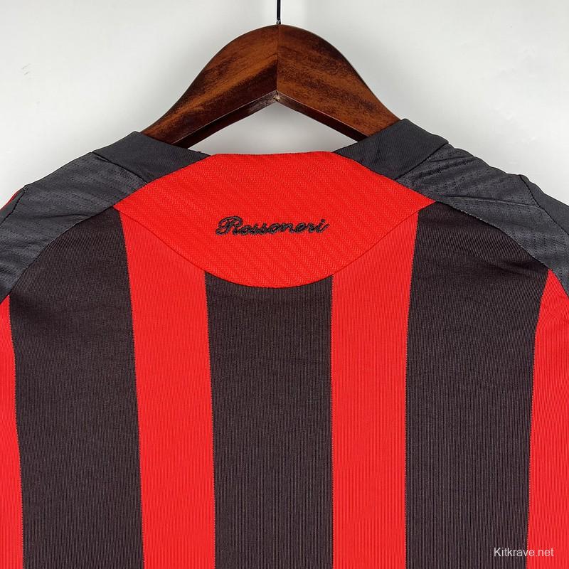 Retro 08/09 AC Milan Home Long Sleeve Jersey