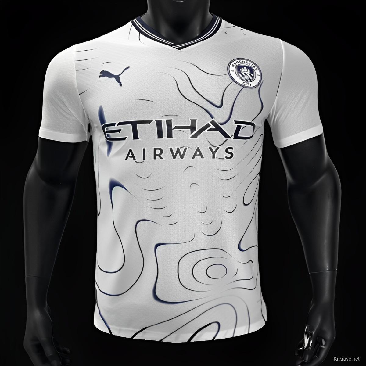 Player Version 24/25 Manchester City Away White Jersey