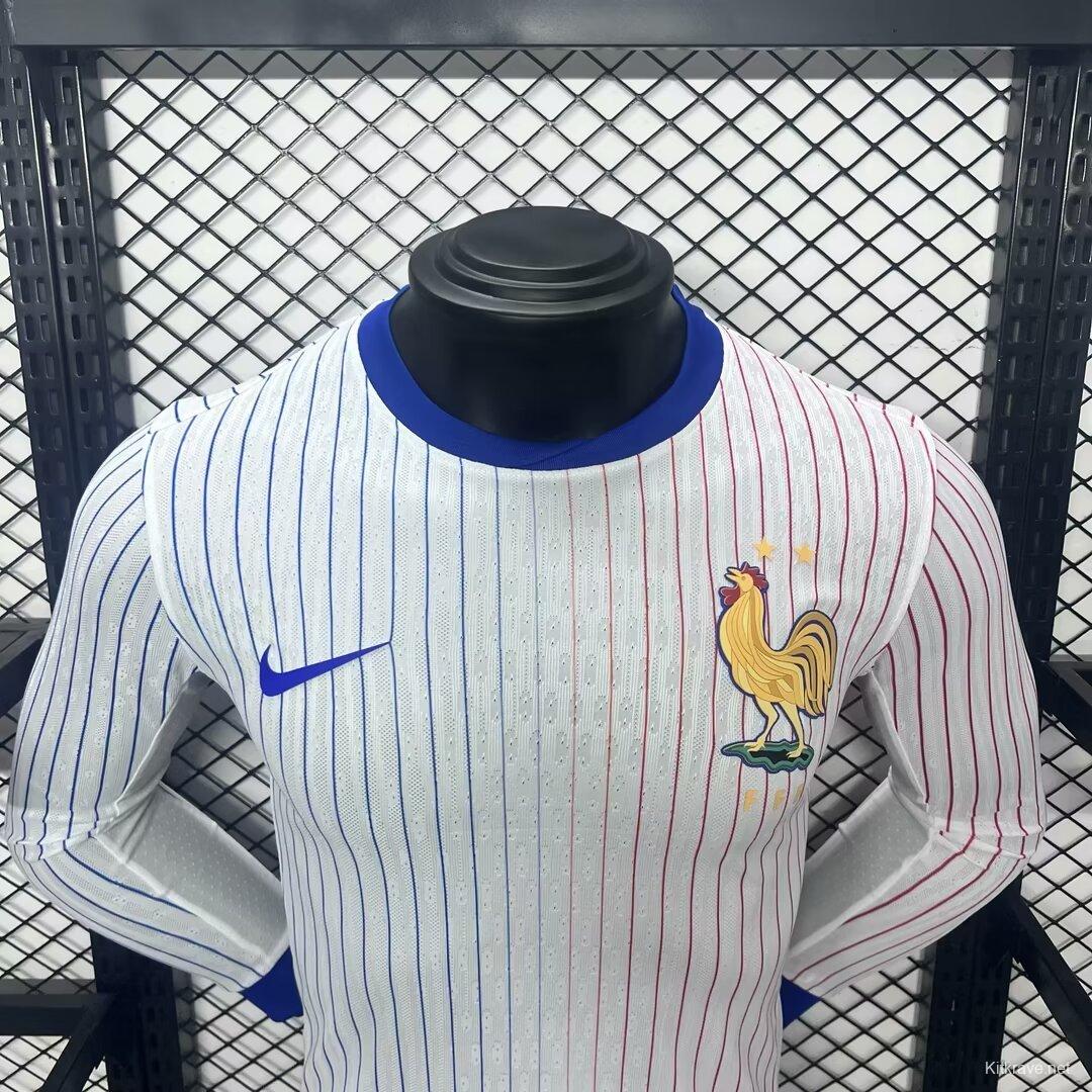 Player Version 2024 France Away Long Sleeve Jersey