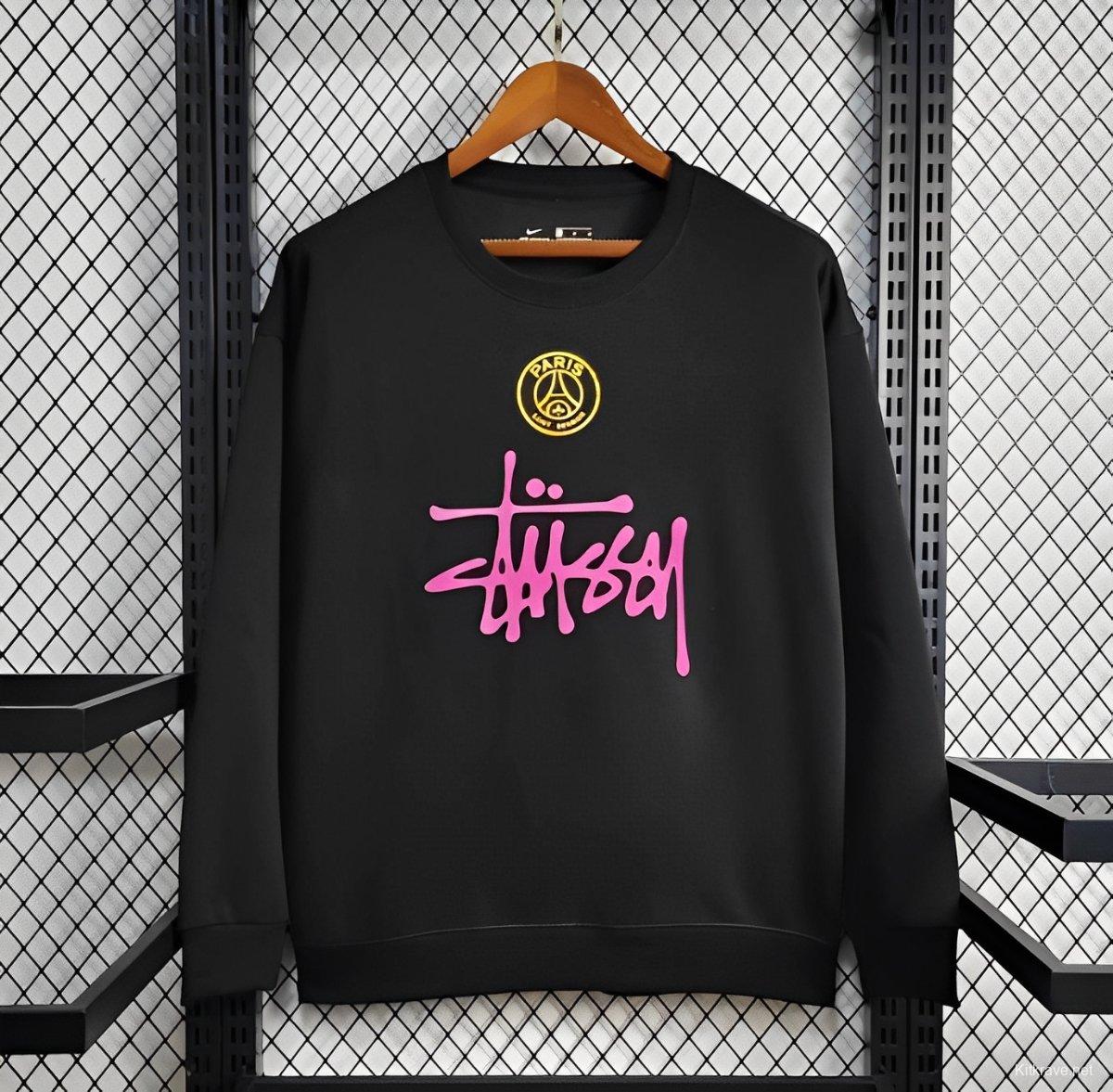 25/26 PSG STUSSY Black Sweatshirt