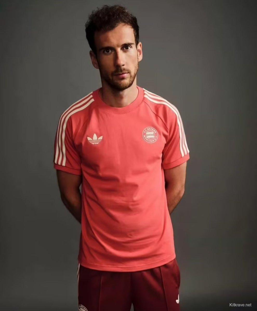 24/25 Bayern Munich Adidas Originals Red Cotton T-Shirts