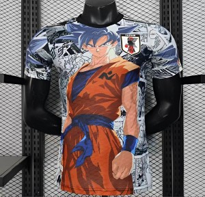 Player Version 2025 Japan White with Dragon Ball Goku Graphic Jersey