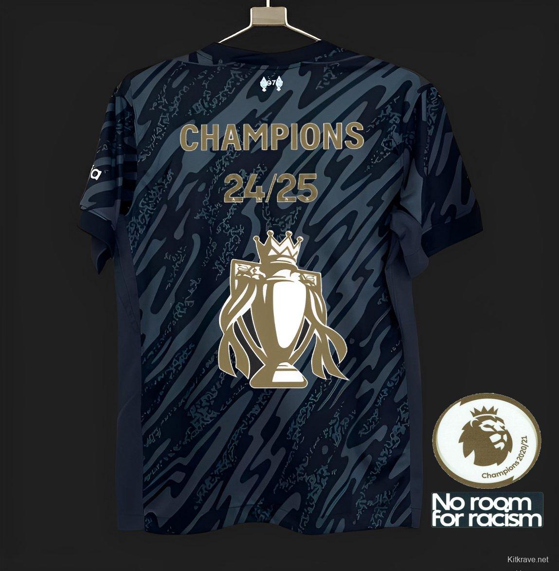 24/25 Liverpool Black Goalkeeper Jersey With Champion Printing