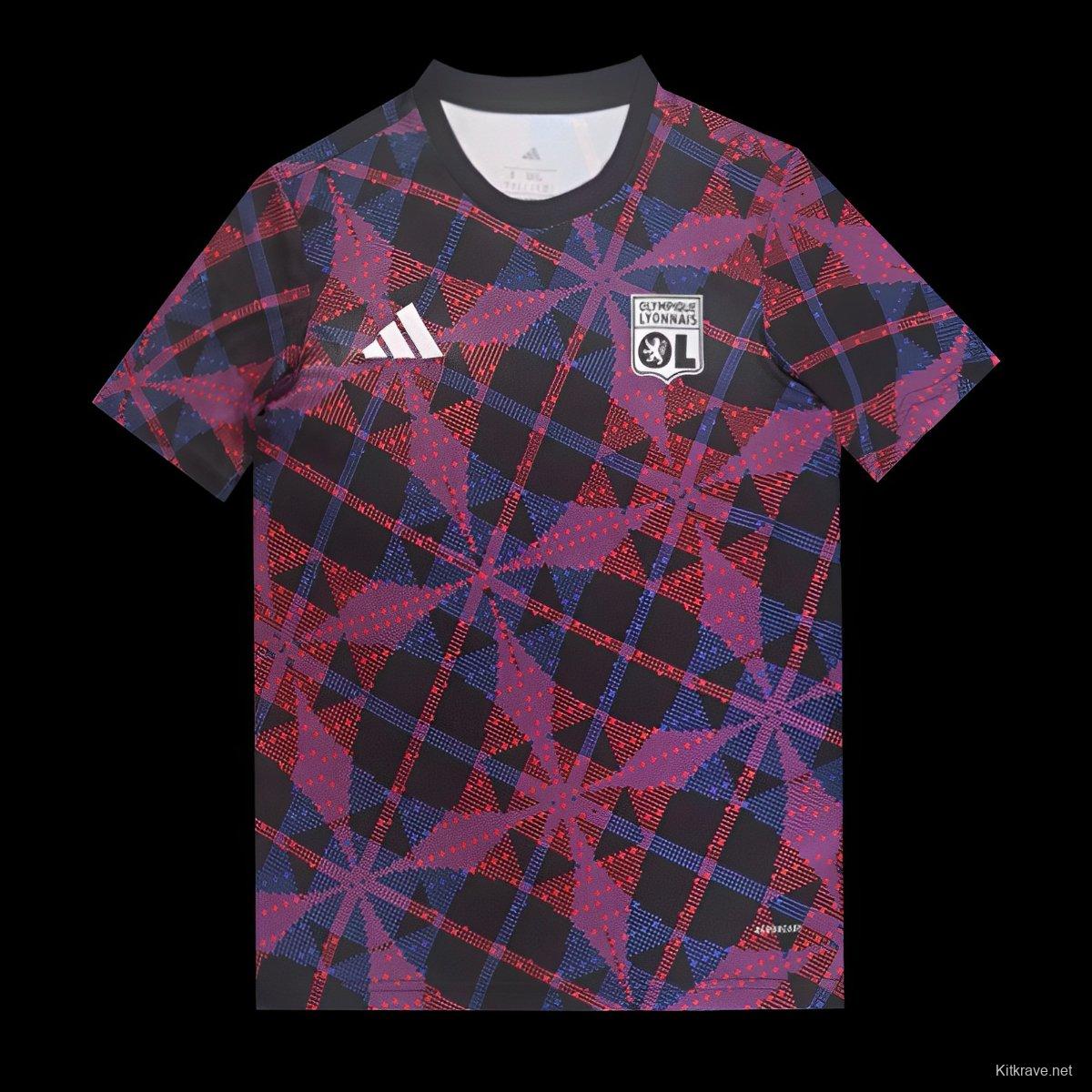 25/26 Olympique Lyonnais Lyon Purple with Geometric Pattern Jersey