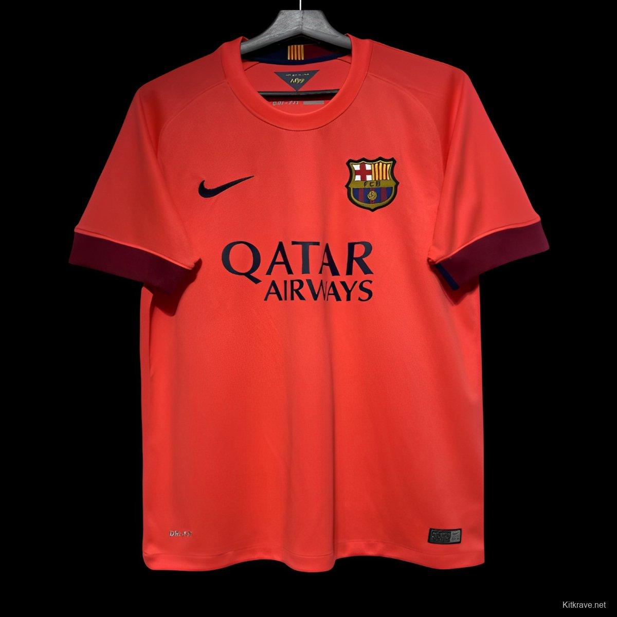Retro 14/15 Barcelona Away Orange Jersey