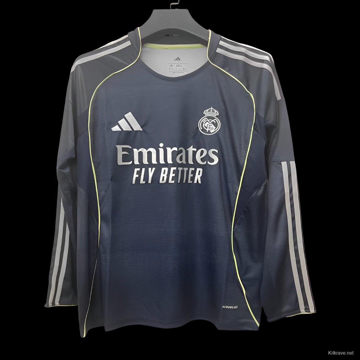 25/26 Real Madrid Away Long Sleeve Jersey