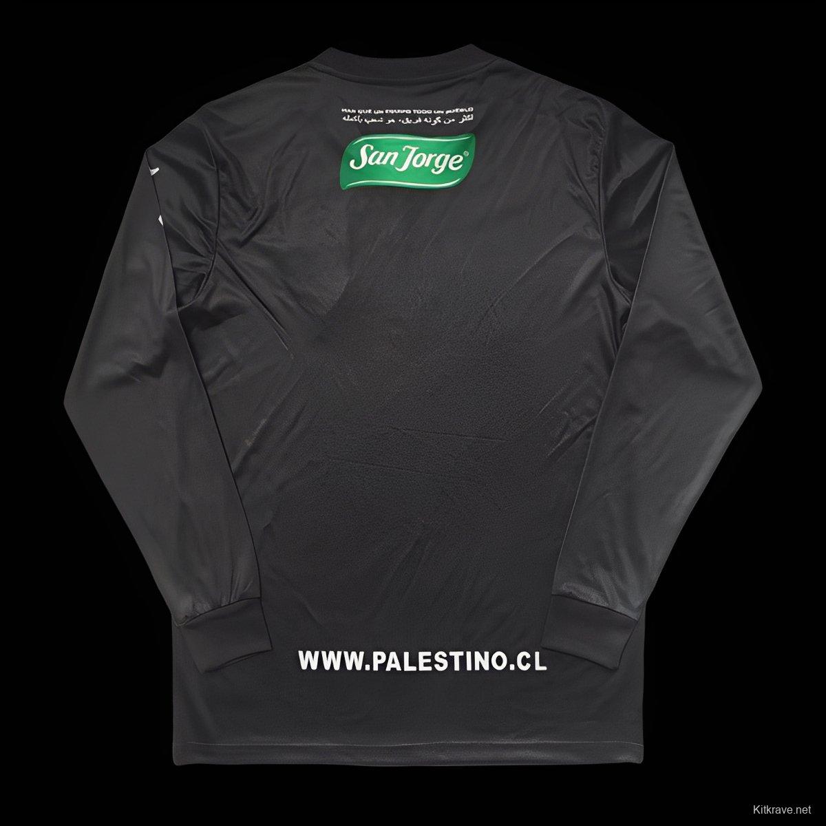 Retro 22/23 CD Palestino Black Long Sleeve Jersey